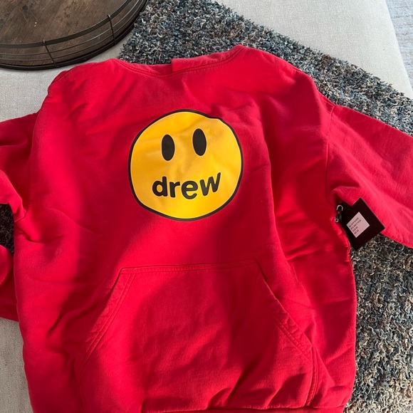 Drew Red Smiley Face Hoodie - Picture 1 of 1